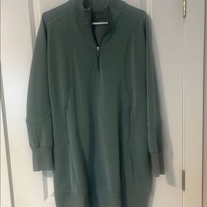 Lululemon Luxtreme Half-Zip Pullover Dress | Grey Sage | Size 10